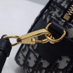 Christian Dior Medium D-Vibe Bowling Bag Dark Blue